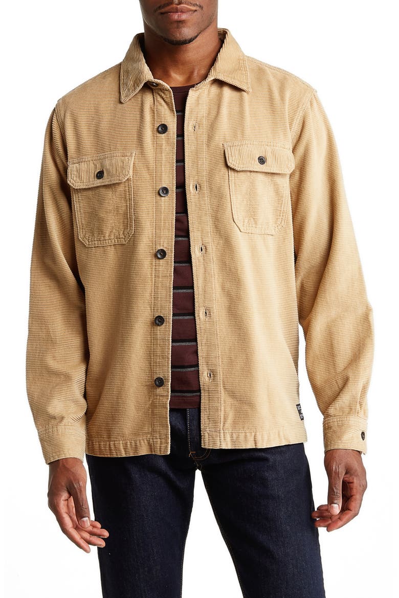 Corduroy Shirt Jacket, Main, color, BURLAP