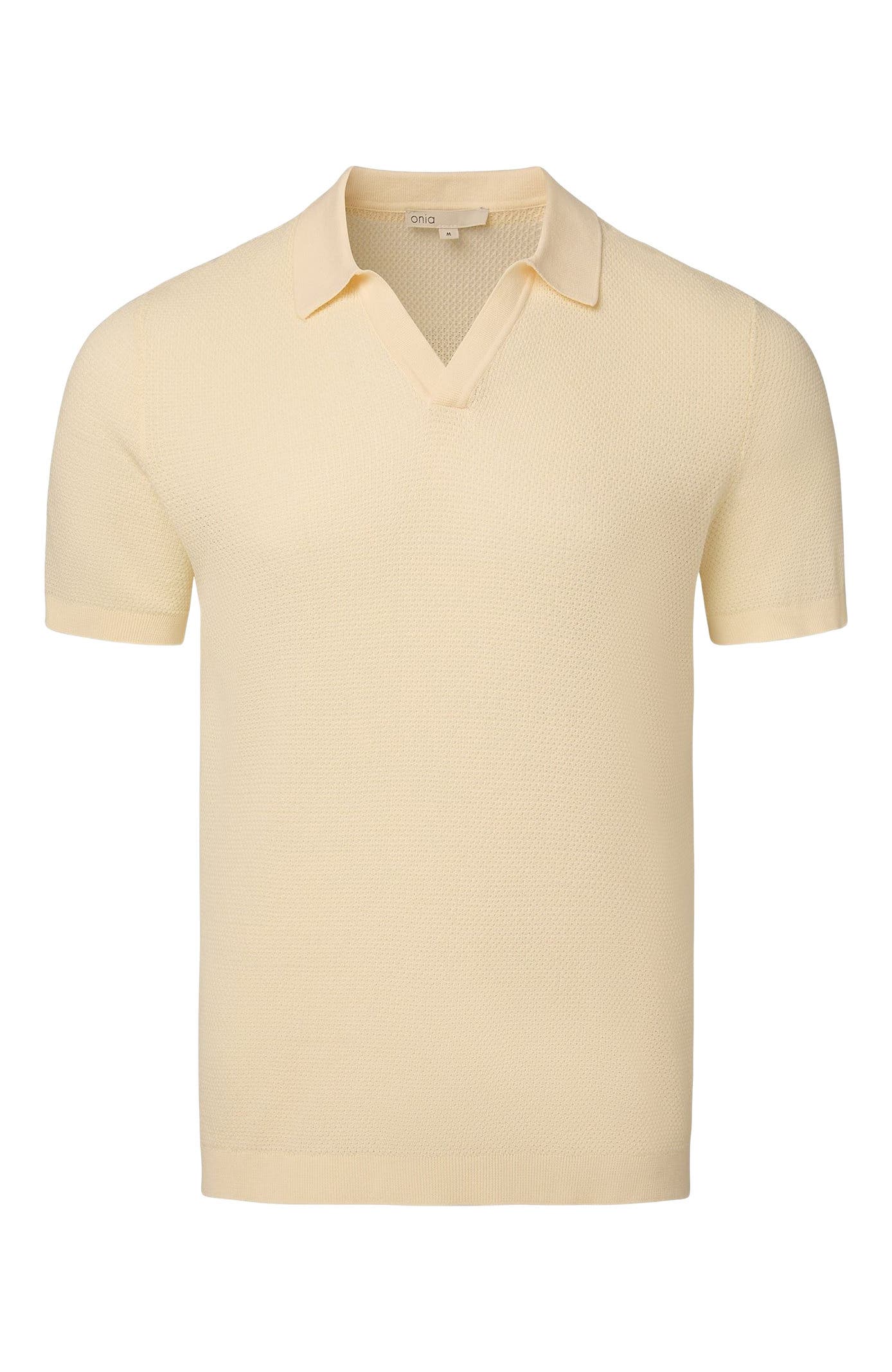 Cotton Textured Johnny Collar Polo - image 4