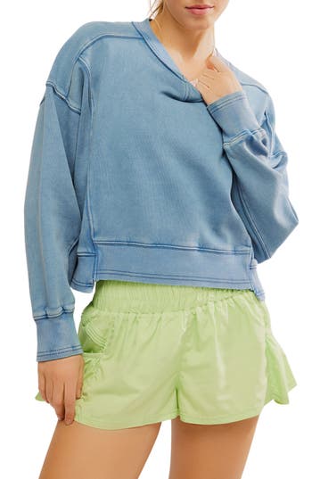 Free People Fp Movement Intercept Cotton Blend Sweatshirt In Gray