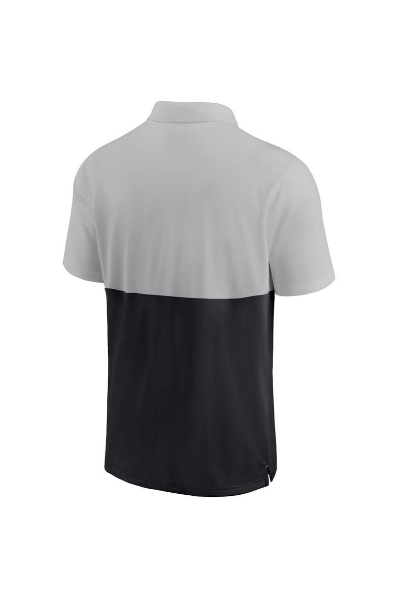 Men's Nike Silver/Black Chicago White Sox Team Baseline Striped Performance Polo, Alternate, color, Silver