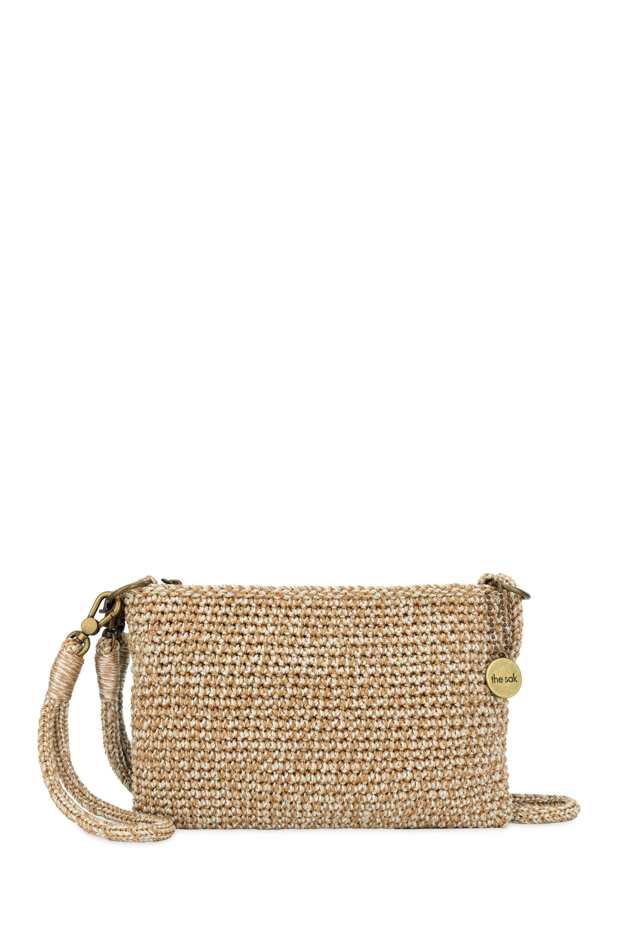 The Sak Vita Hand Crochet Crossbody Wristlet, Alternate, color, Bamboo Static