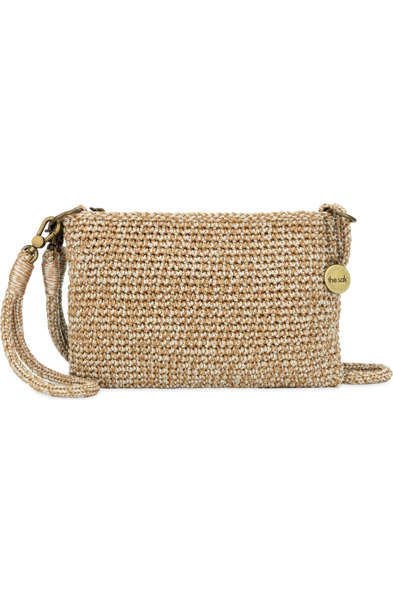 The Sak Vita Hand Crochet Crossbody Wristlet, Alternate, color, Bamboo Static