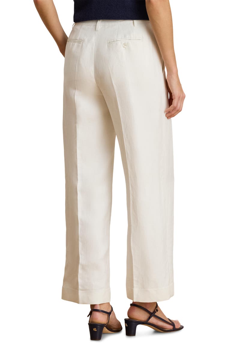 Linen Blend Wide Leg Pants, Alternate, color, WHITE