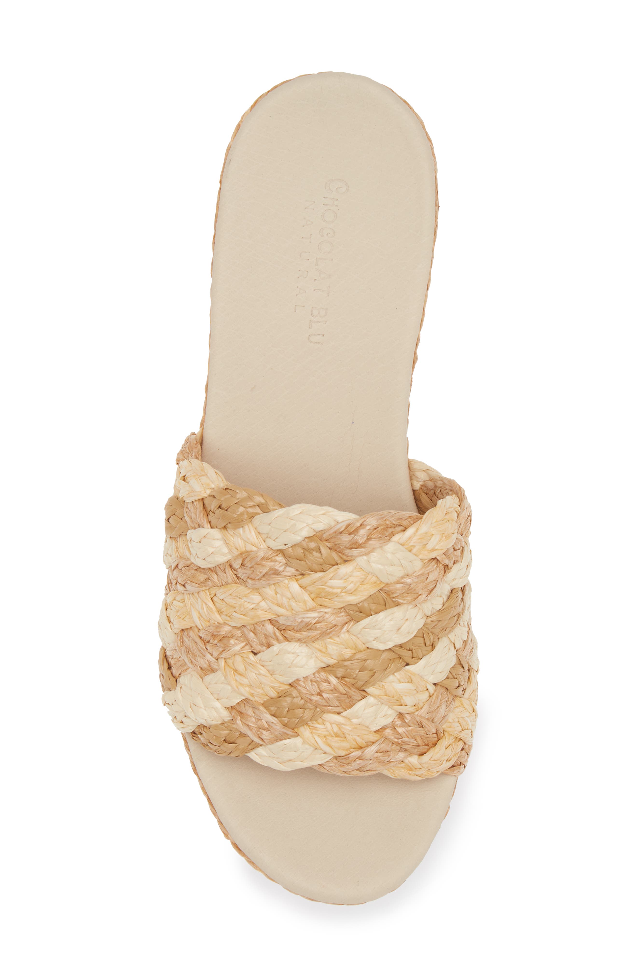 Chocolat Blu Yunis Sandal, Alternate, color, Toast Multi Raffia