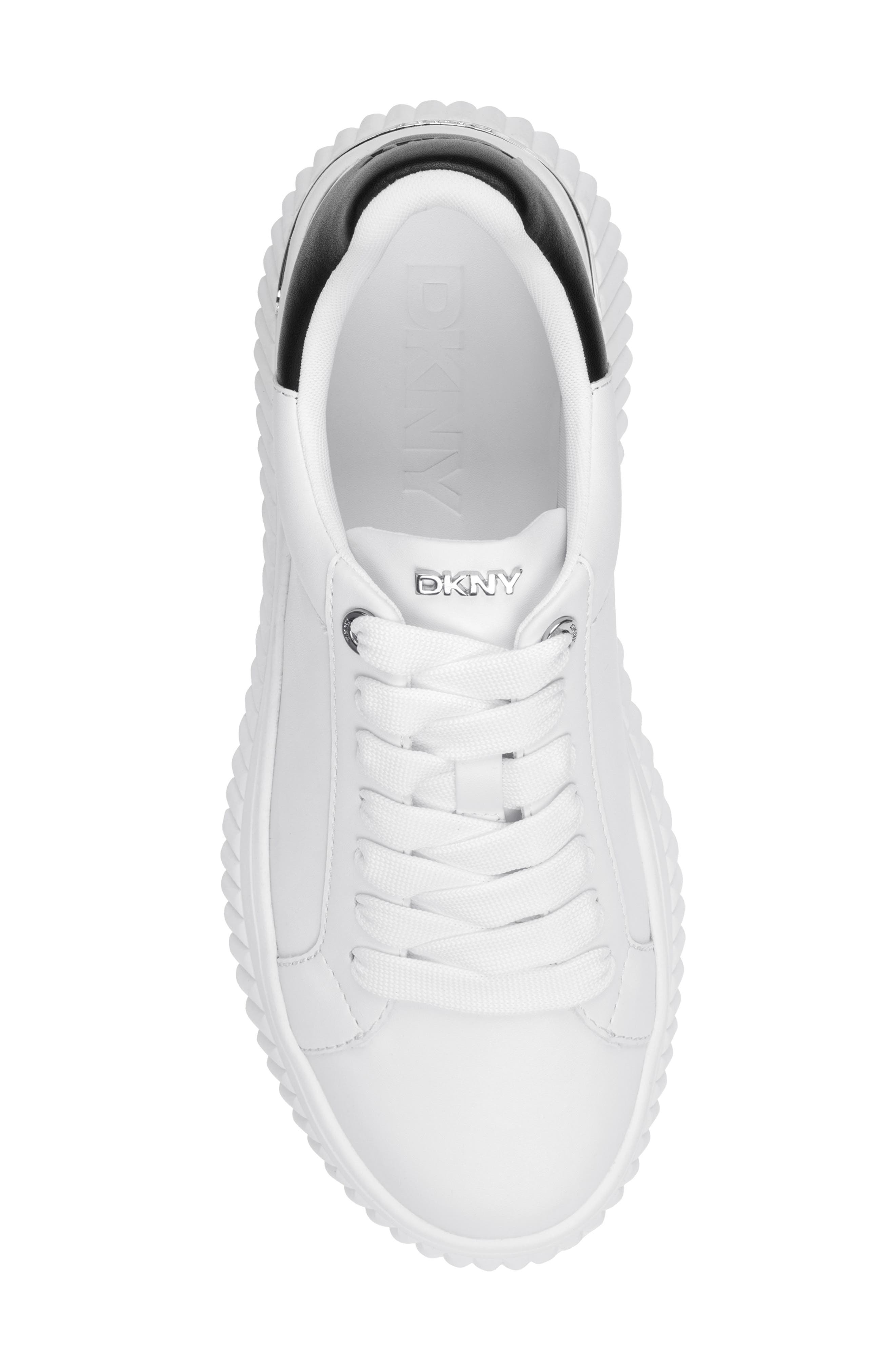 DKNY Lobeco Platform Sneaker, Alternate, color, White/ Black