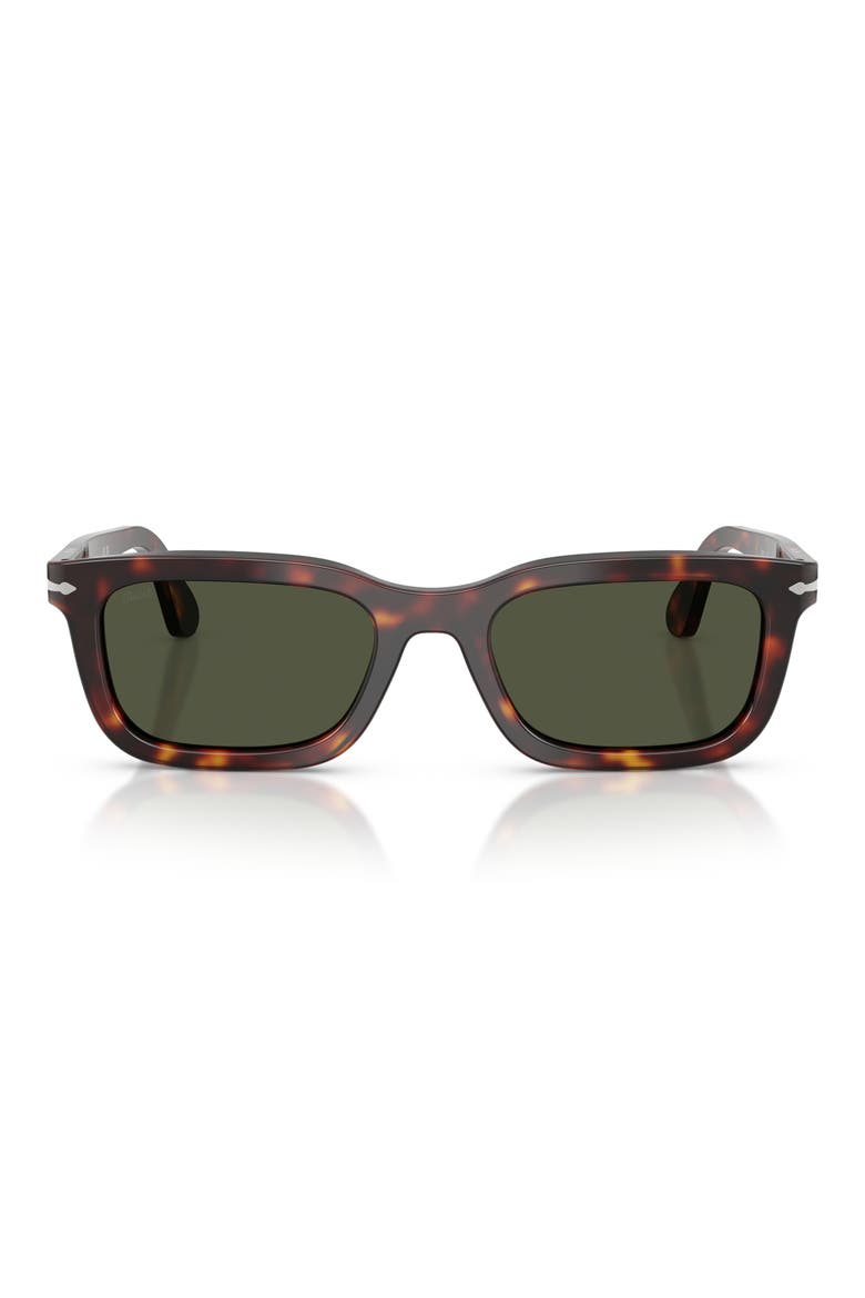 53mm Rectangular Sunglasses, Main, color, HAVANA / GREEN