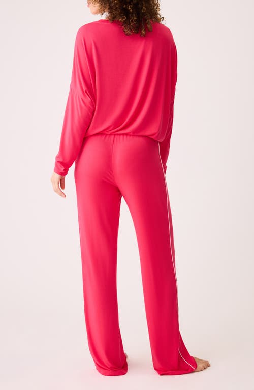 Pj Salvage Day Dreams Jersey Pajamas In Ruby Red