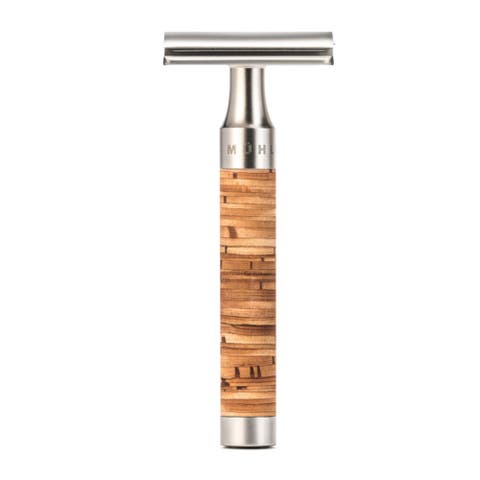 Rocca Stainless Steel & Birch Bark Safety Razor