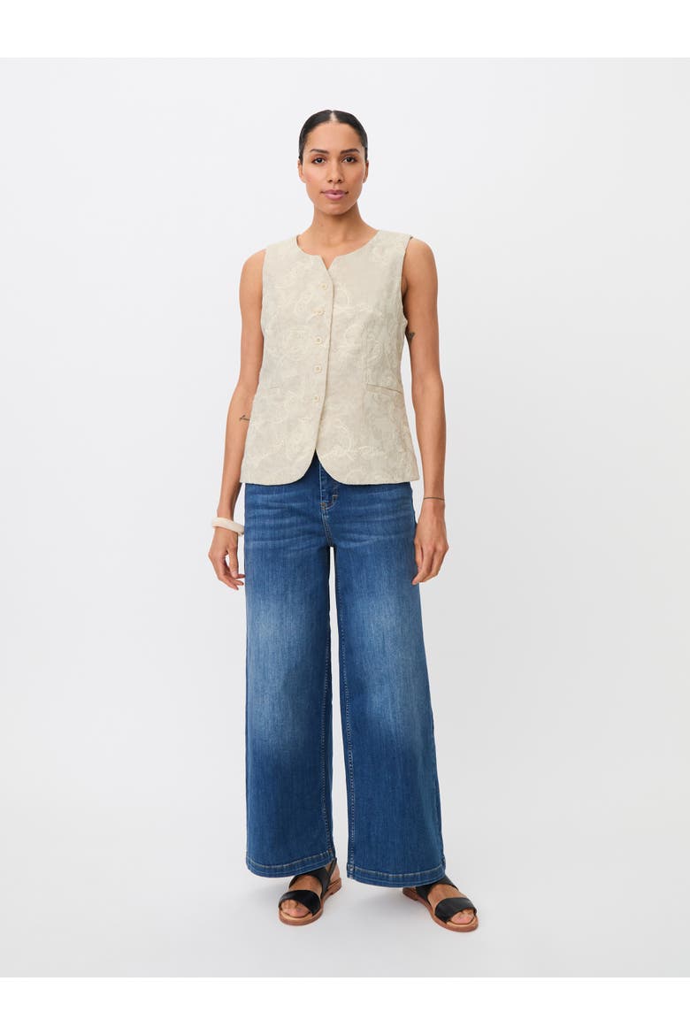 Majorvienne Embroidered Waistcoat, Alternate, color, Natural