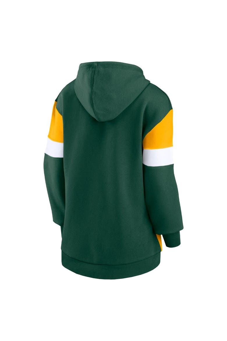 Women's Fanatics Branded Green/Gold Green Bay Packers Lock It Down Pullover Hoodie, Alternate, color, Green