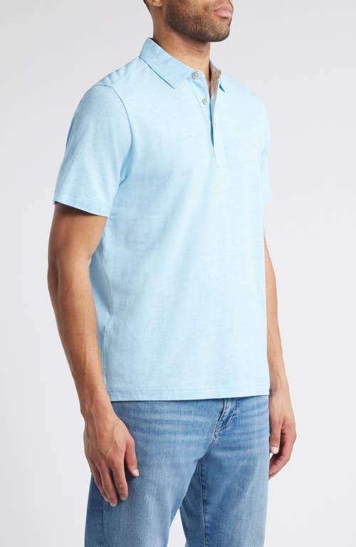 Tommy Bahama Laurito Beach Cotton & Linen Polo In Dark Tile Heather