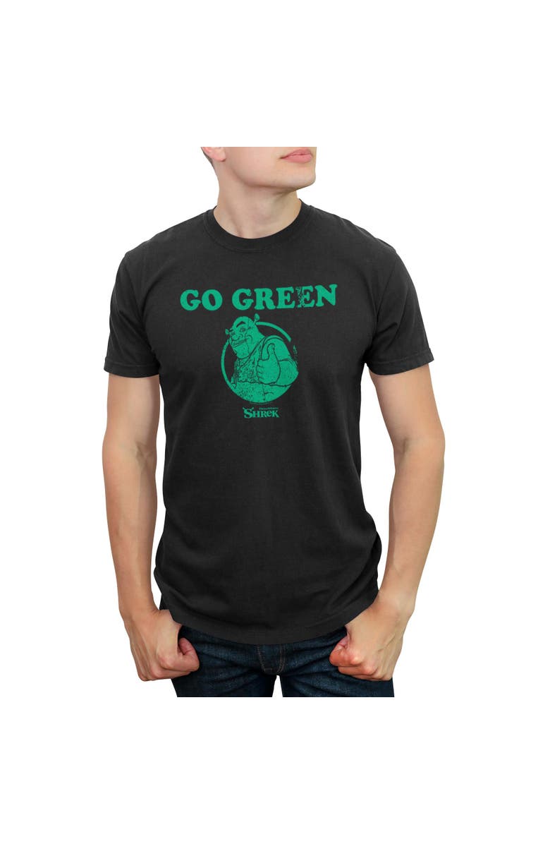 Shrek Men's Shrek St. Patrick's Day Go Green  Graphic T-Shirt, Main, color, Black