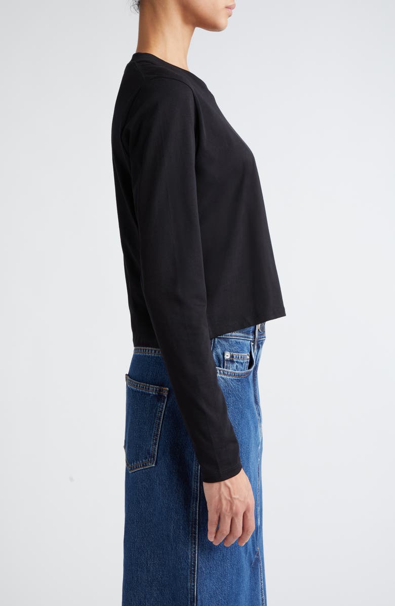 LOULOU DE SAISON Masal Long Sleeve Cotton T-Shirt, Alternate, color, Black