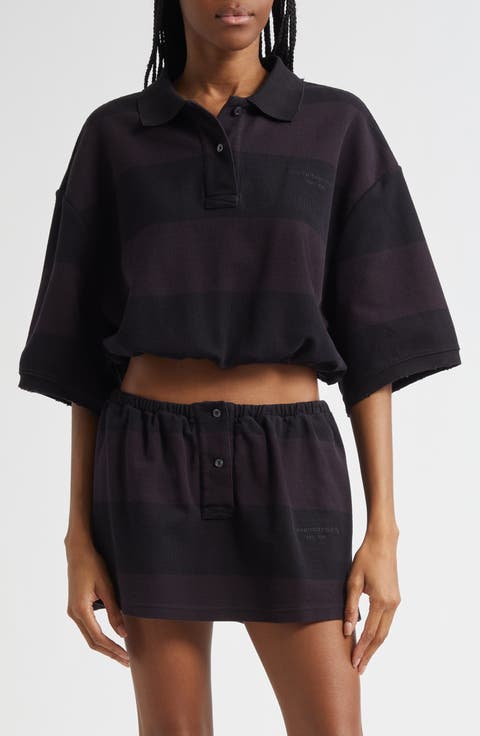 Tシャツ・カットソー ALEXANDER WANG Women Tops 4CC3221357001 DS22613 XXS PUFF LOGO TEE IN COTTON JERSEY in BLACK | alexanderwang®