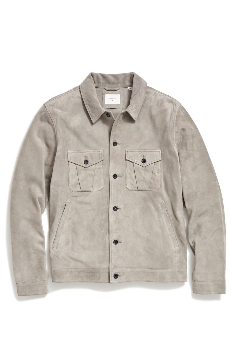 Billy Reid Suede Shirt Jacket, Main, color, 
