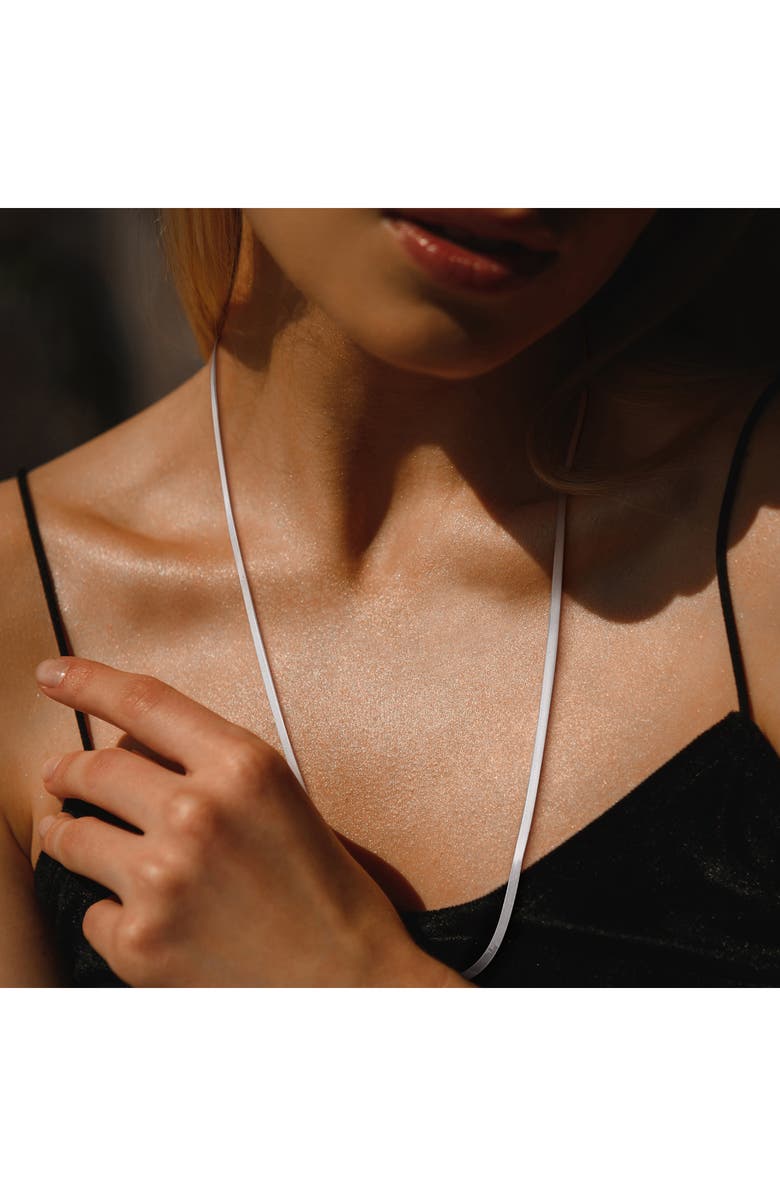 DELMAR Herringbone Chain Necklace, 3.3mm, Alternate, color,