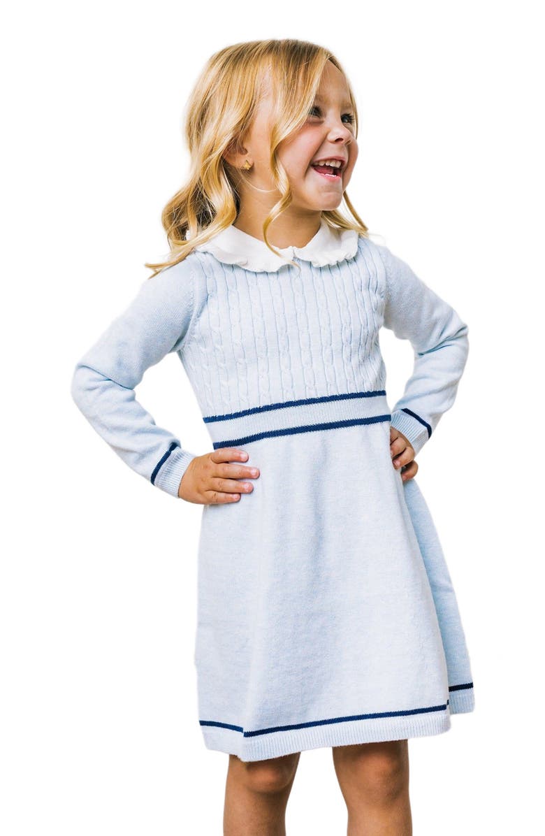 Hope & Henry Girls' Organic Peter Pan Collar Sweater Dress, Kids, Main, color, 