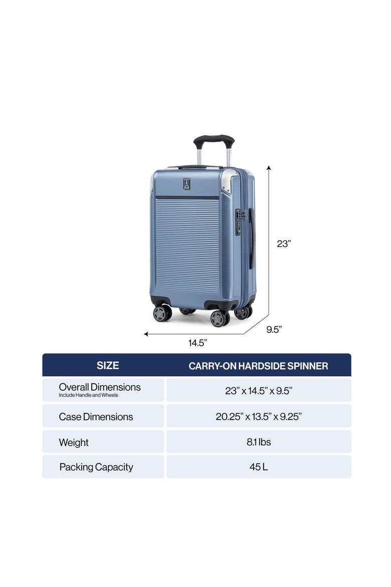 Platinum Elite Hardside 21" Carry On Spinner Luggage, Alternate, color, Shadow Black