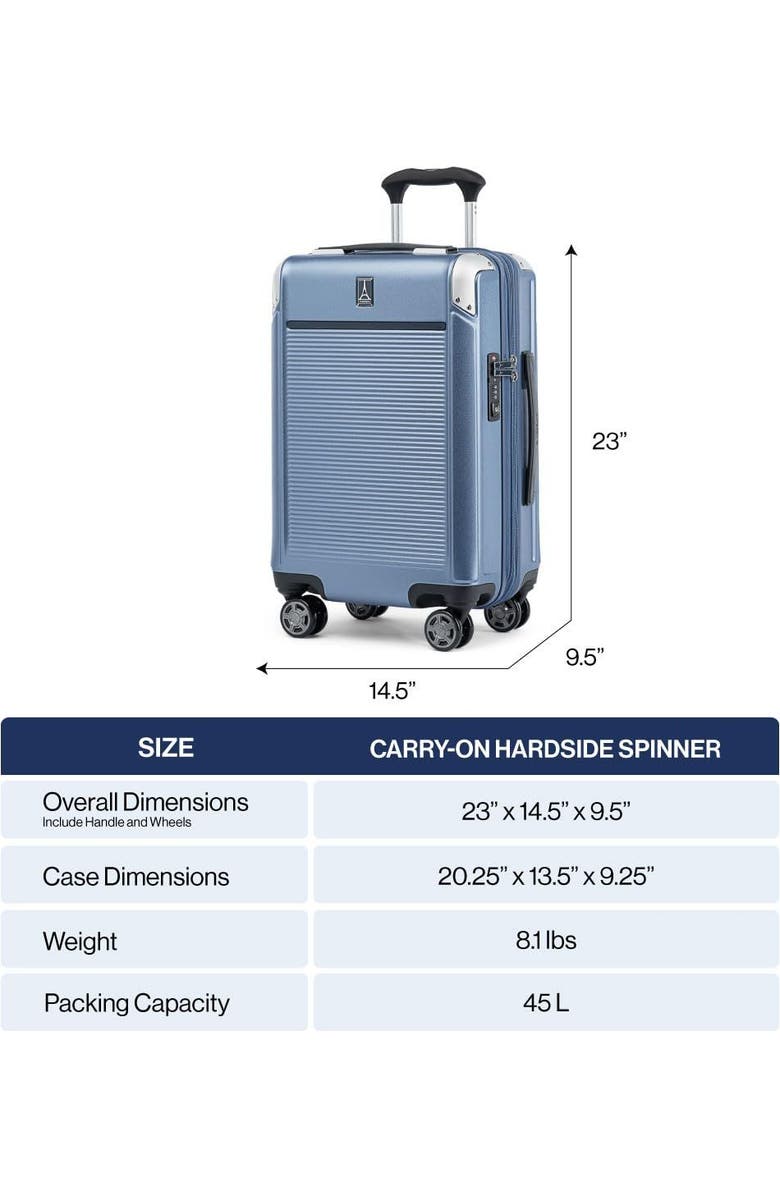 TRAVELPRO Platinum Elite Hardside Expandable Carry-on 21-Inch Spinner, Alternate, color, Shadow Black