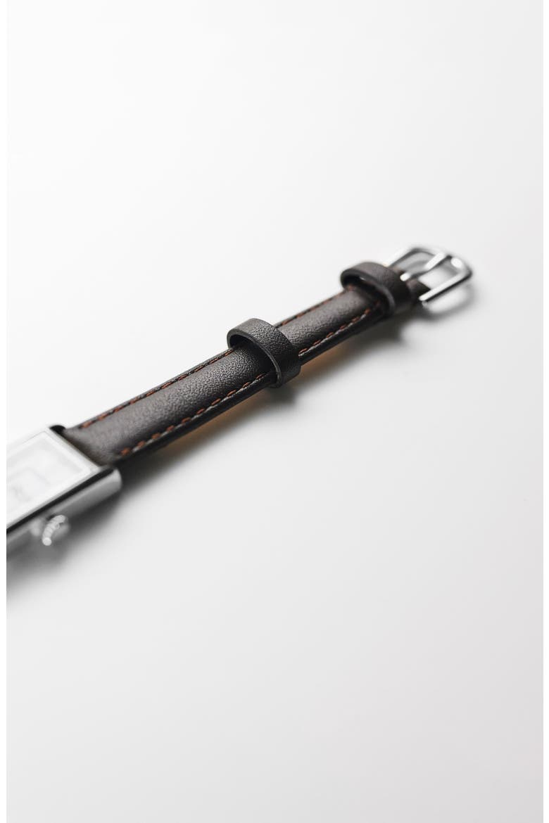 The Kimsey Classic Small Watch, Alternate, color, Silver Watch - Espresso Strap