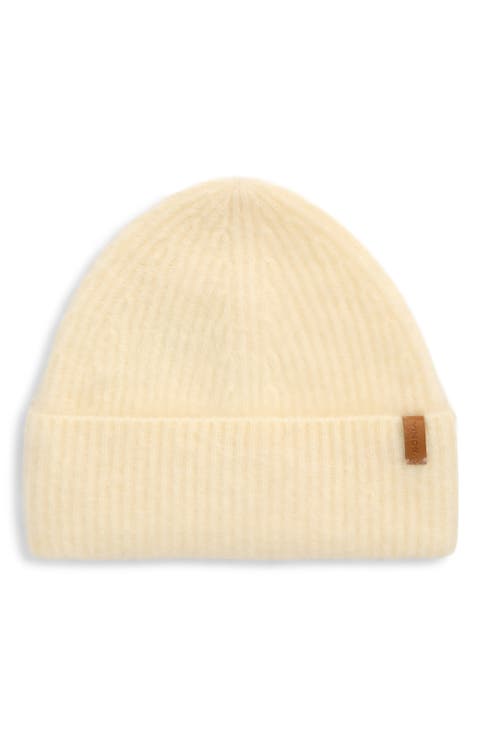 Brushed Cashmere Cuffed Hat