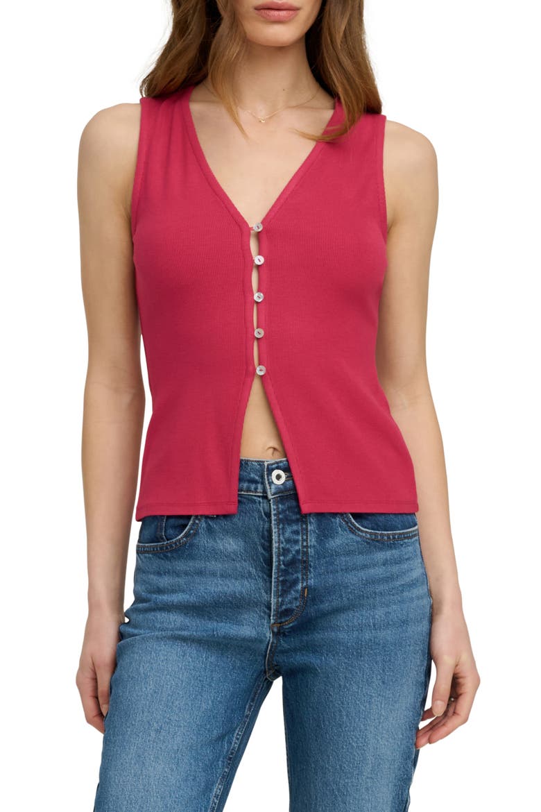 The Good Luck Rib Top, Main, color, RASPBERRY