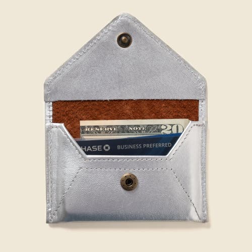 Casupo Mini Envelope Wallet With Rfid Protection In Metallic