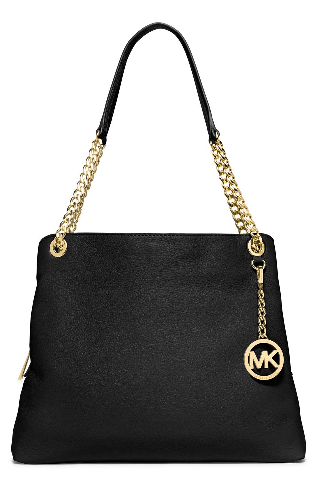 MICHAEL Michael Kors 'Jet Set' Chain Leather Shoulder Bag, Main, color, 