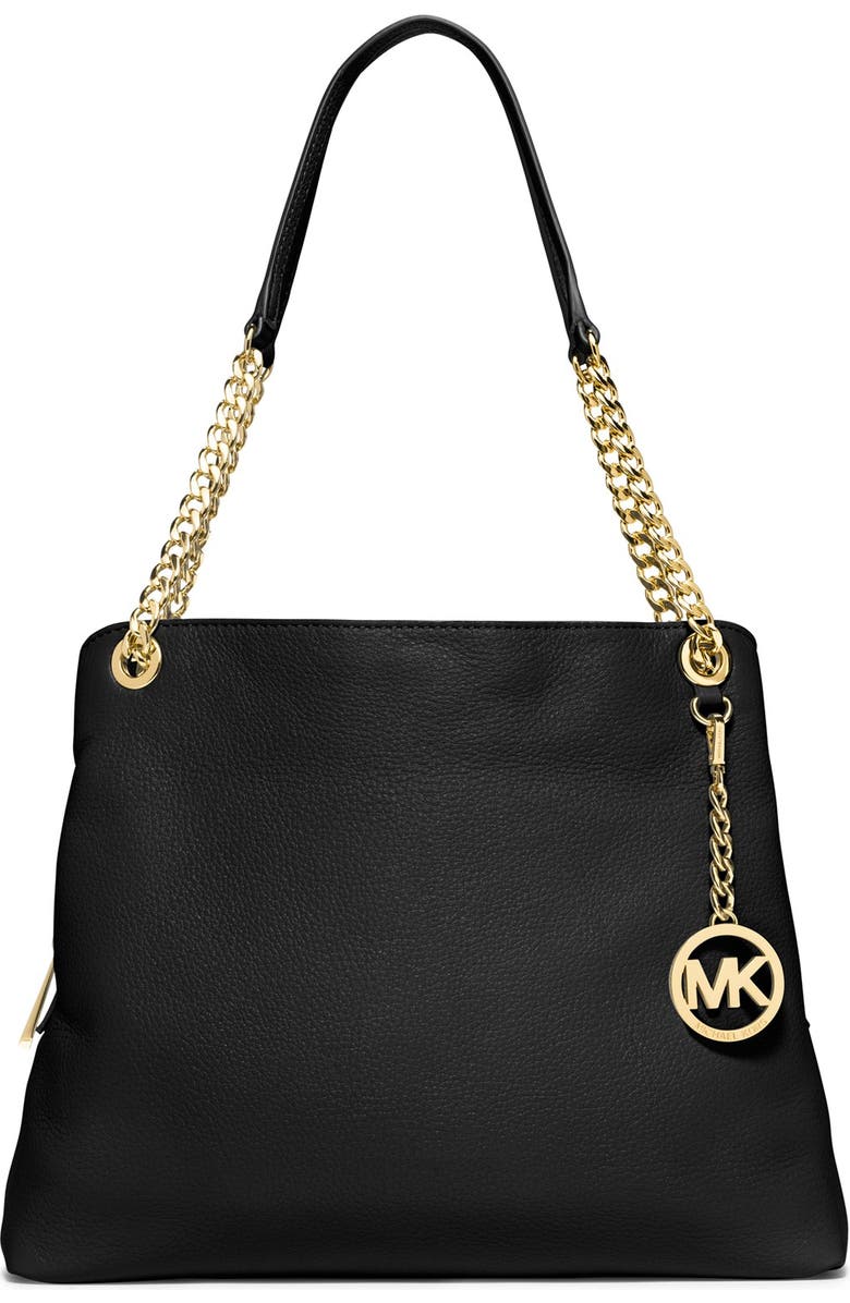 MICHAEL Michael Kors 'Jet Set' Chain Leather Shoulder Bag, Main, color,