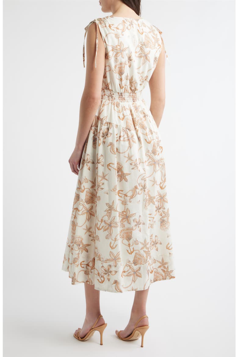 Nautical Print Dress, Alternate, color, CREAM