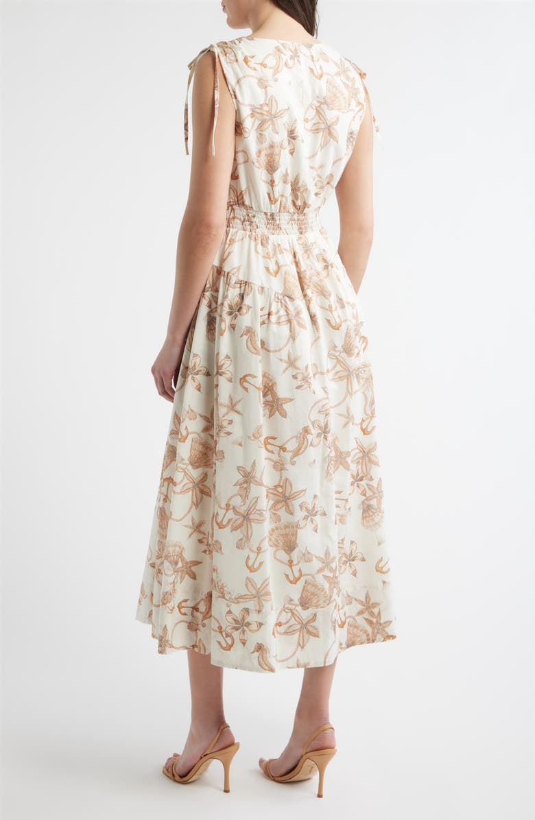 ZOE AND CLAIRE Nautical Print Dress, Alternate, color, Cream