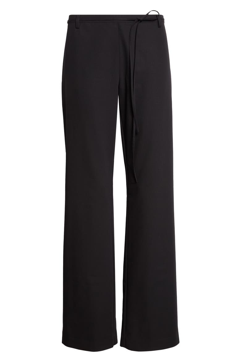 '90s Rouleau Minimal Wool Pants, Alternate, color, BLACK