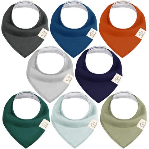 8-Pack Organic Bandana Bibs (Boy)