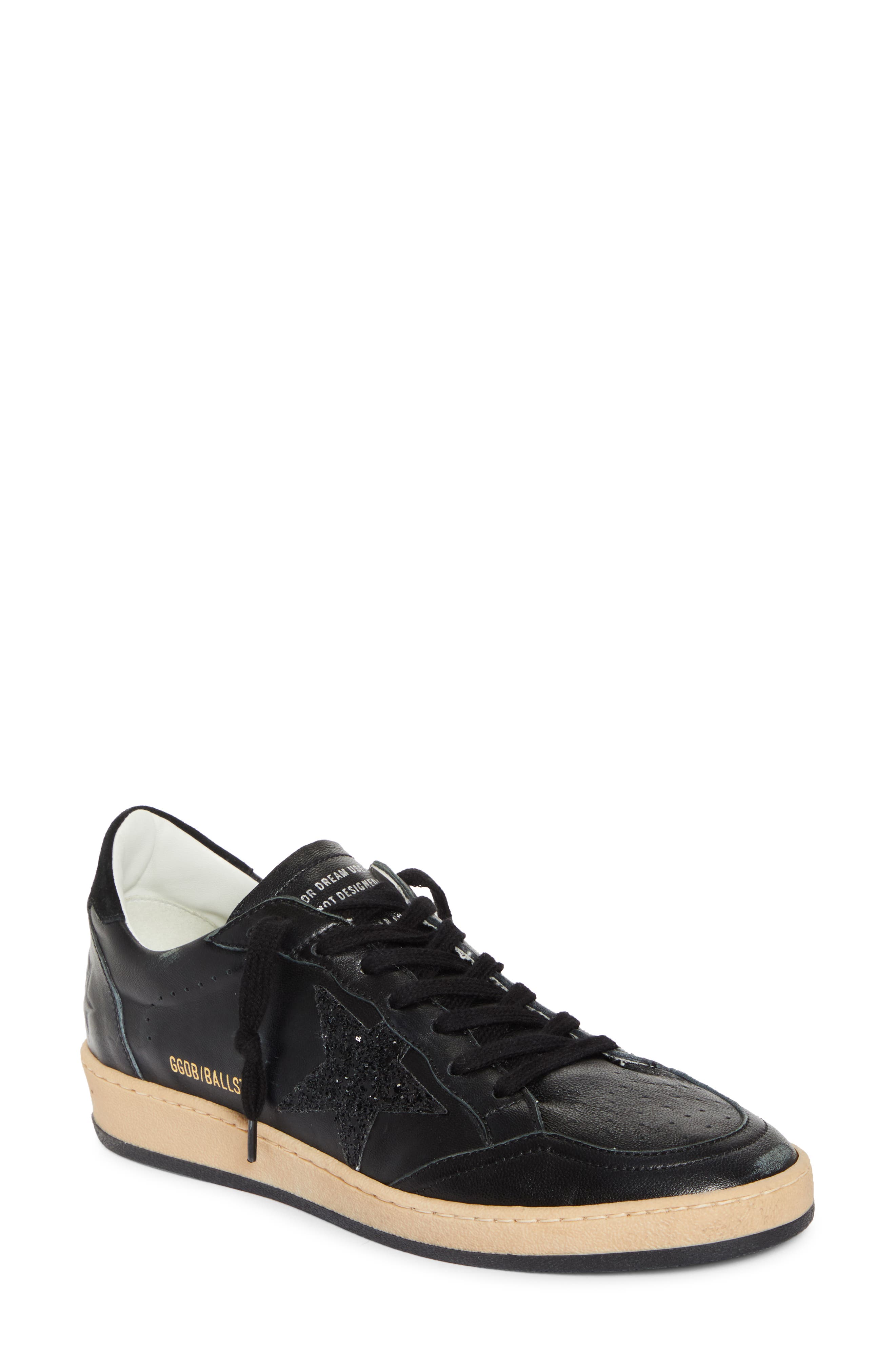 Golden Goose Ball Star Sneaker, Main, color, Black