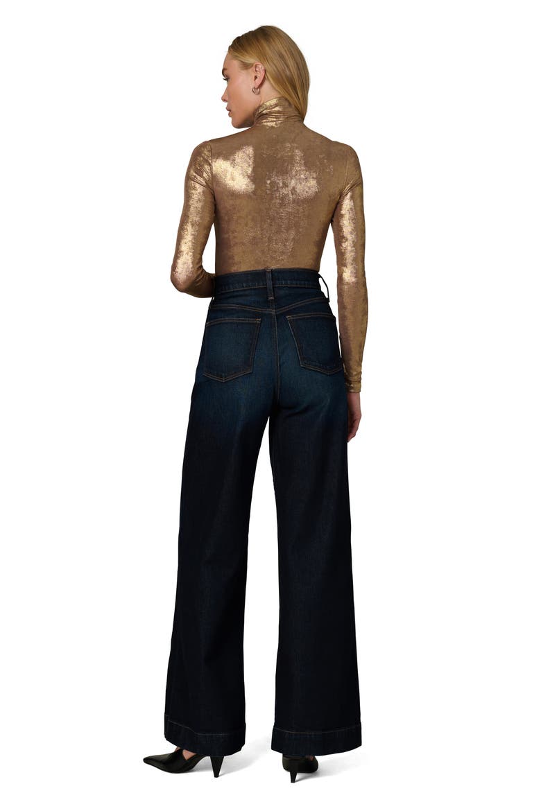 The Tony Metallic Turtleneck Top, Alternate, color, GOLD