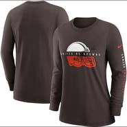 Nike Women's Nike Brown Cleveland Browns Prime Split Long Sleeve T-Shirt