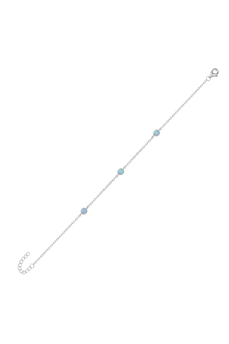 Blue Opal Bracelet in Sterling Silver, Main, color, Silver