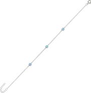 Spero London Blue Opal Bracelet in Sterling Silver