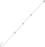 Spero London Blue Opal Bracelet in Sterling Silver
