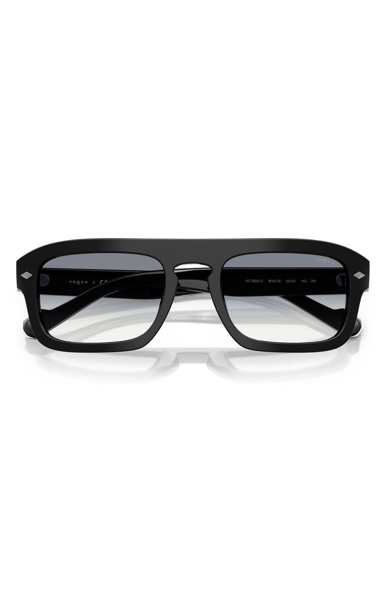 VOGUE 53mm Gradient Square Sunglasses, Alternate, color, Black