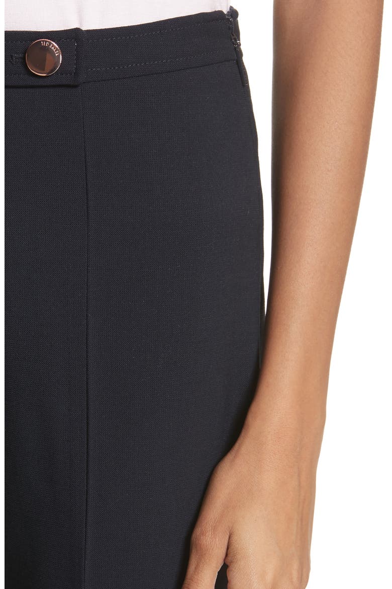 Ted Working Title Front Slit Skinny Trousers, Alternate, color, NAVY