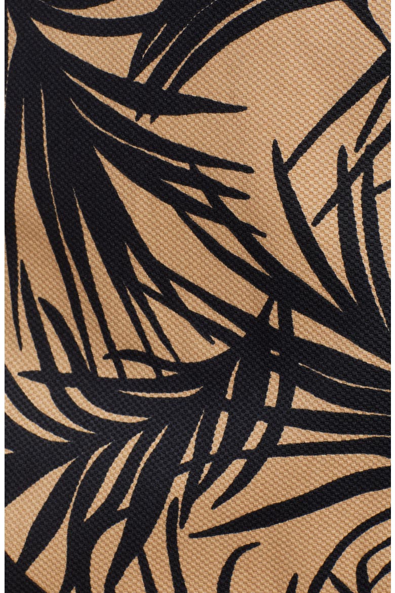 Denura Palm Frond Woven Midi Dress, Alternate, color, WARM CLAY FANTASY
