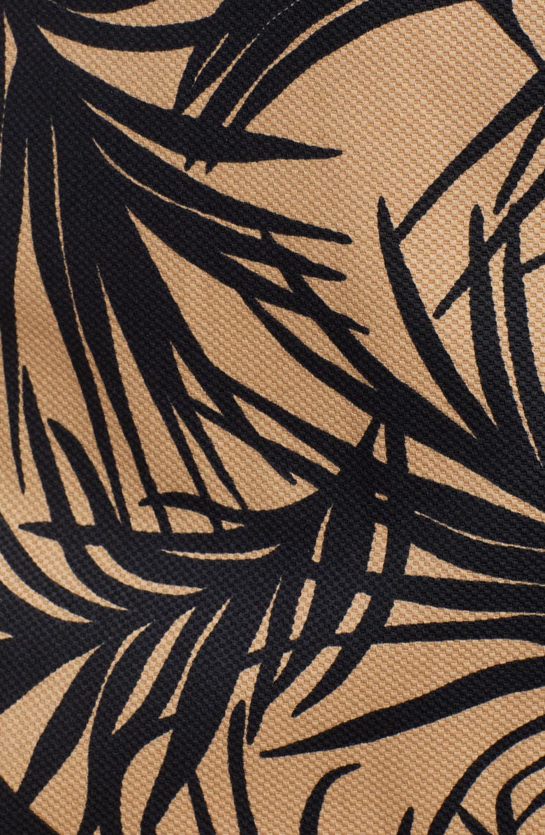 BOSS Denura Palm Frond Woven Midi Dress, Alternate, color, 