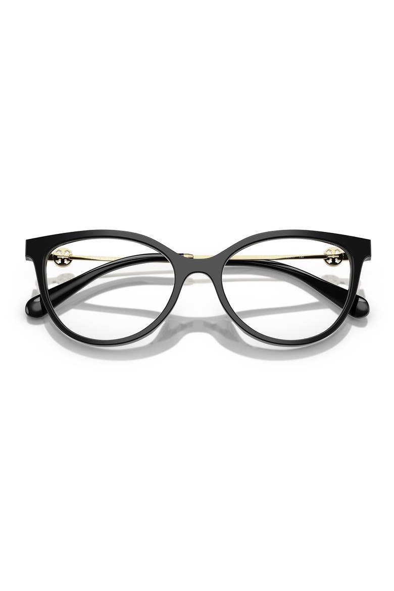 53mm Cat Eye Optical Glasses, Alternate, color, BLACK