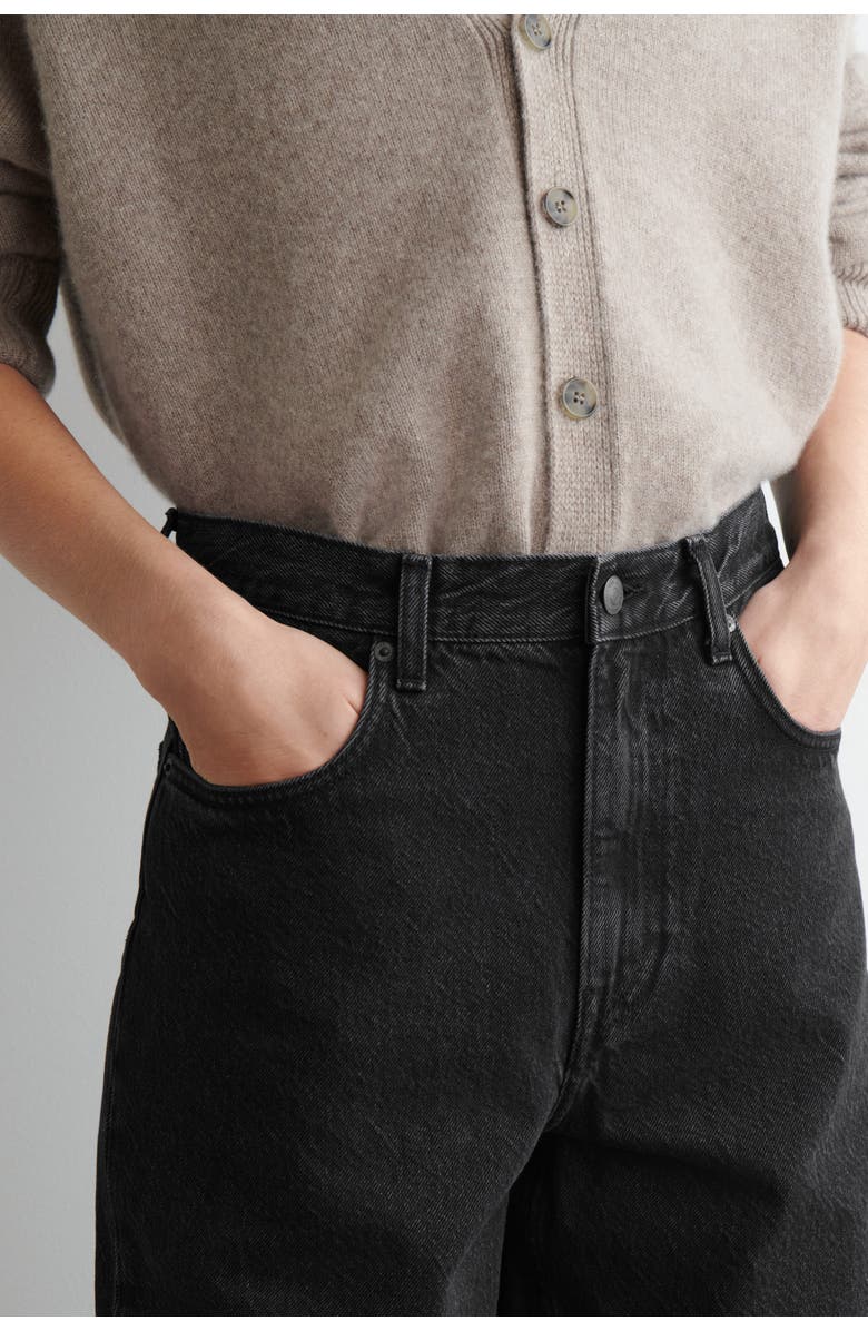 COS Bay Barrel-Leg Jeans, Alternate, color, Black