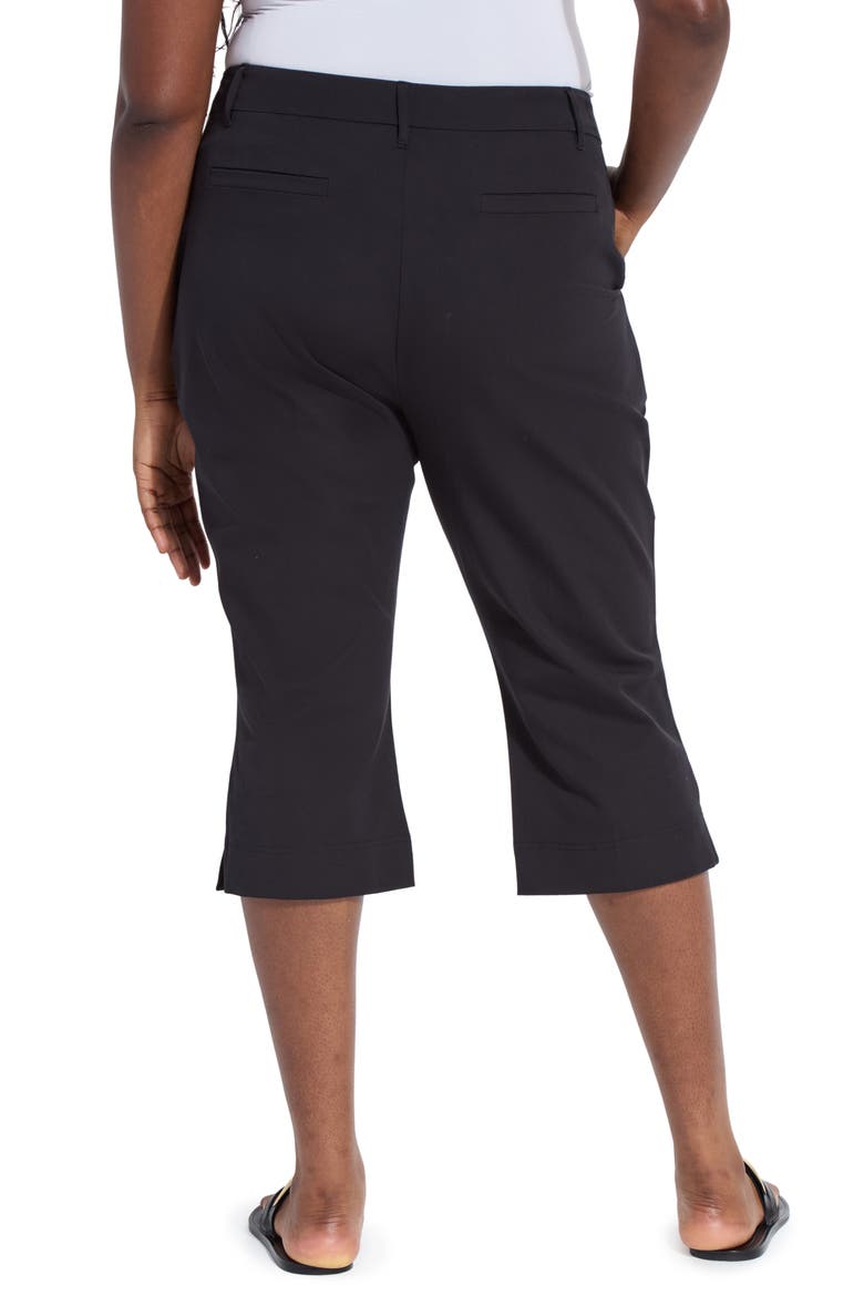 Amanda High Waist Pull-On Capri Pants, Alternate, color, BLACK