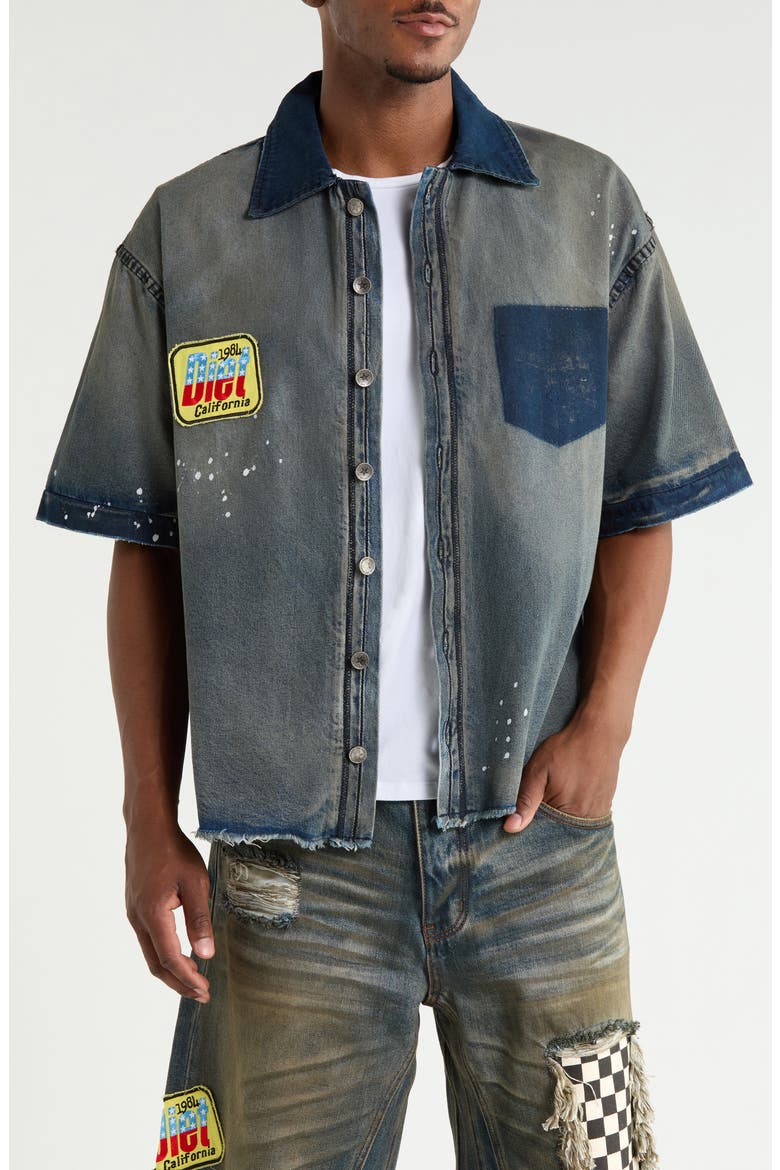 Mechanic Button-Up Shirt, Main, color, DARK INDIGO