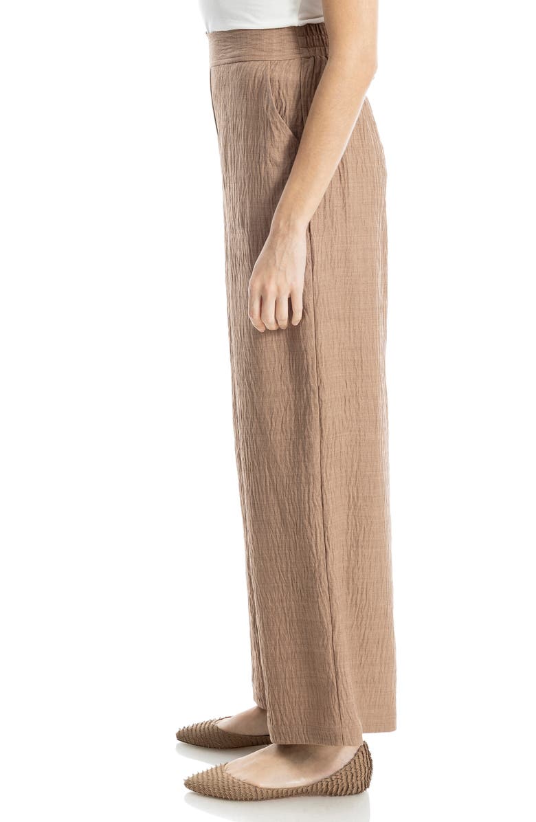 MAX STUDIO Textured Woven Wide Leg Pants, Alternate, color, Heather Mushroom