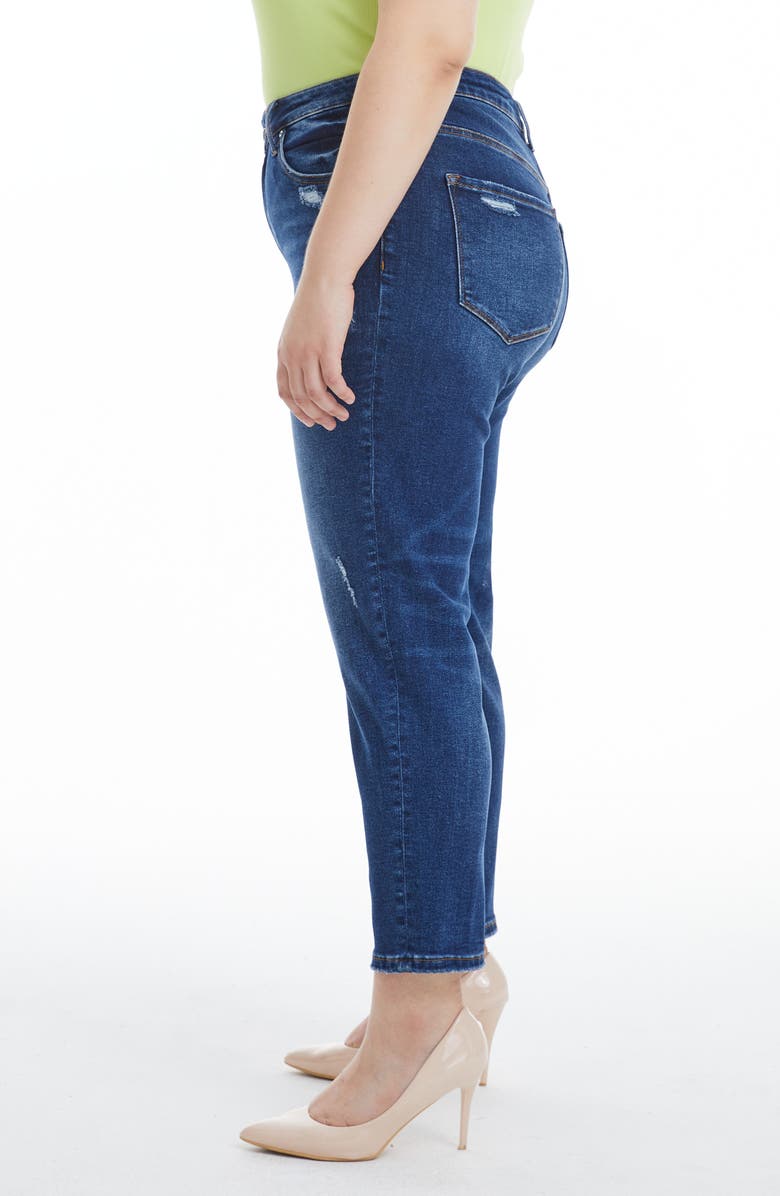 Bayeas High Waist Ankle Tapered Mom Jeans, Alternate, color, Bluebell