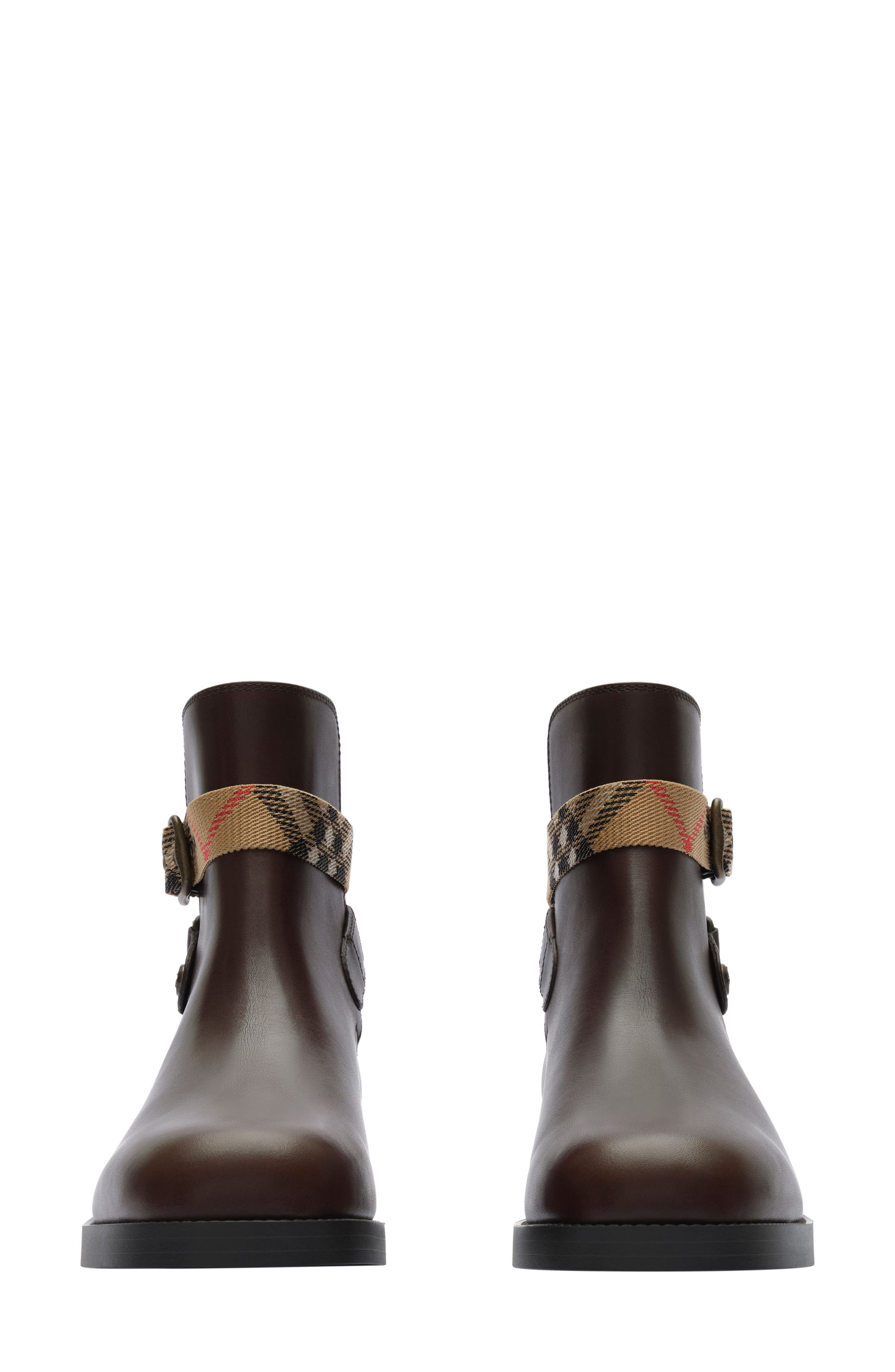Burberry Huntley Belted Bootie, Alternate, color, Treacle Brown